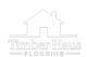 White Timber Haus Flooring logo featuring a house silhouette above the words 'Timber Haus FLOORING' on a transparent background.